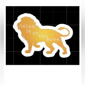 Chronicles of Narnia Aslan is on the move waterproof vinyl sticker 6 inch